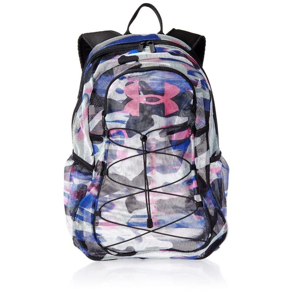 Under Armour 1372288  Hustle Mesh Backpack Unisex White / Blue / Pink